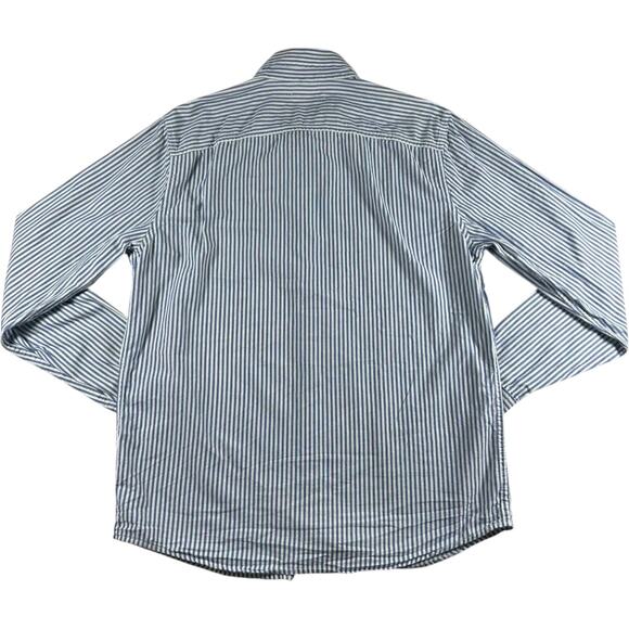 Hollister - Blue Striped Men's Long Sleeve Button Up Shirt - Size: Large - Picture 9 of 9